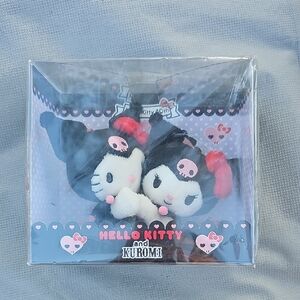 Hello Kitty and Kuromi Plush Duo - Black and Pink